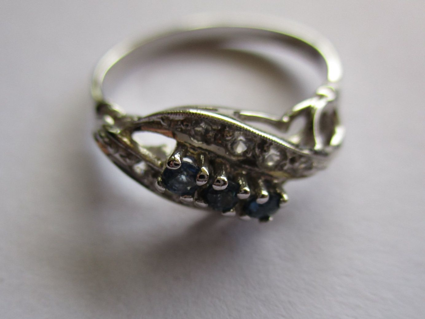 Ringe: Bague argent 800 saphirs zircons – Gebraucht aus La Sarraz von vic_v6kz 1