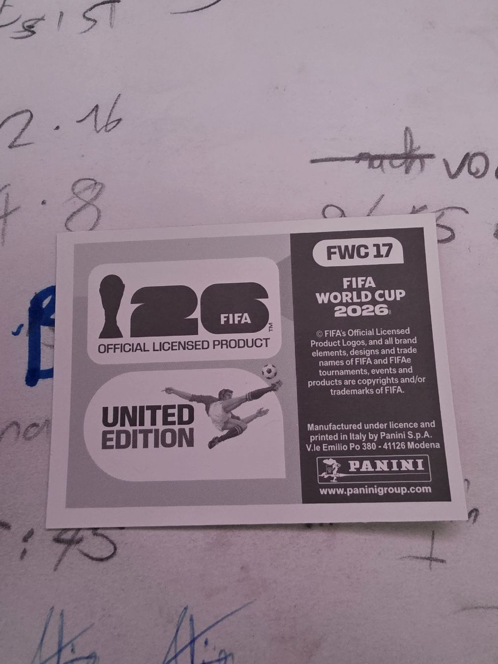 Panini Carte collezionabili: FWC 17 WM26 Panini Sticker – Nuovo e nell'imballaggio originale da Zürich venduto da Alibaba1234 1