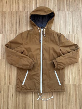 Solid Men's Jacket - Brown, Size M