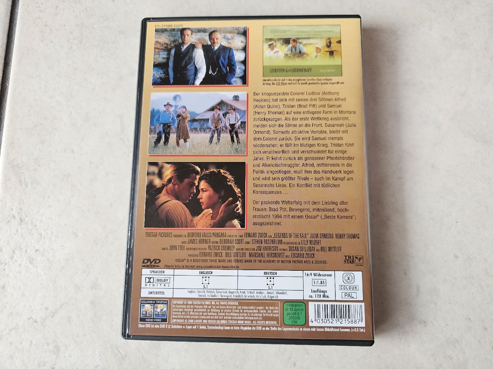 Alle DVDs: Legenden der Leidenschaft – Gebraucht aus Schneisingen von backstore24 1