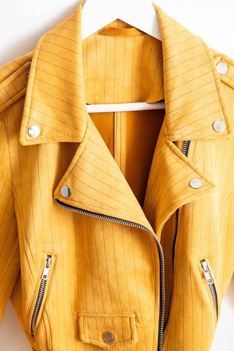 Jacken: Gelb Mustard Biker Jacke S Crop Jacke – Gebraucht aus Sennwald von hosszidavid 1