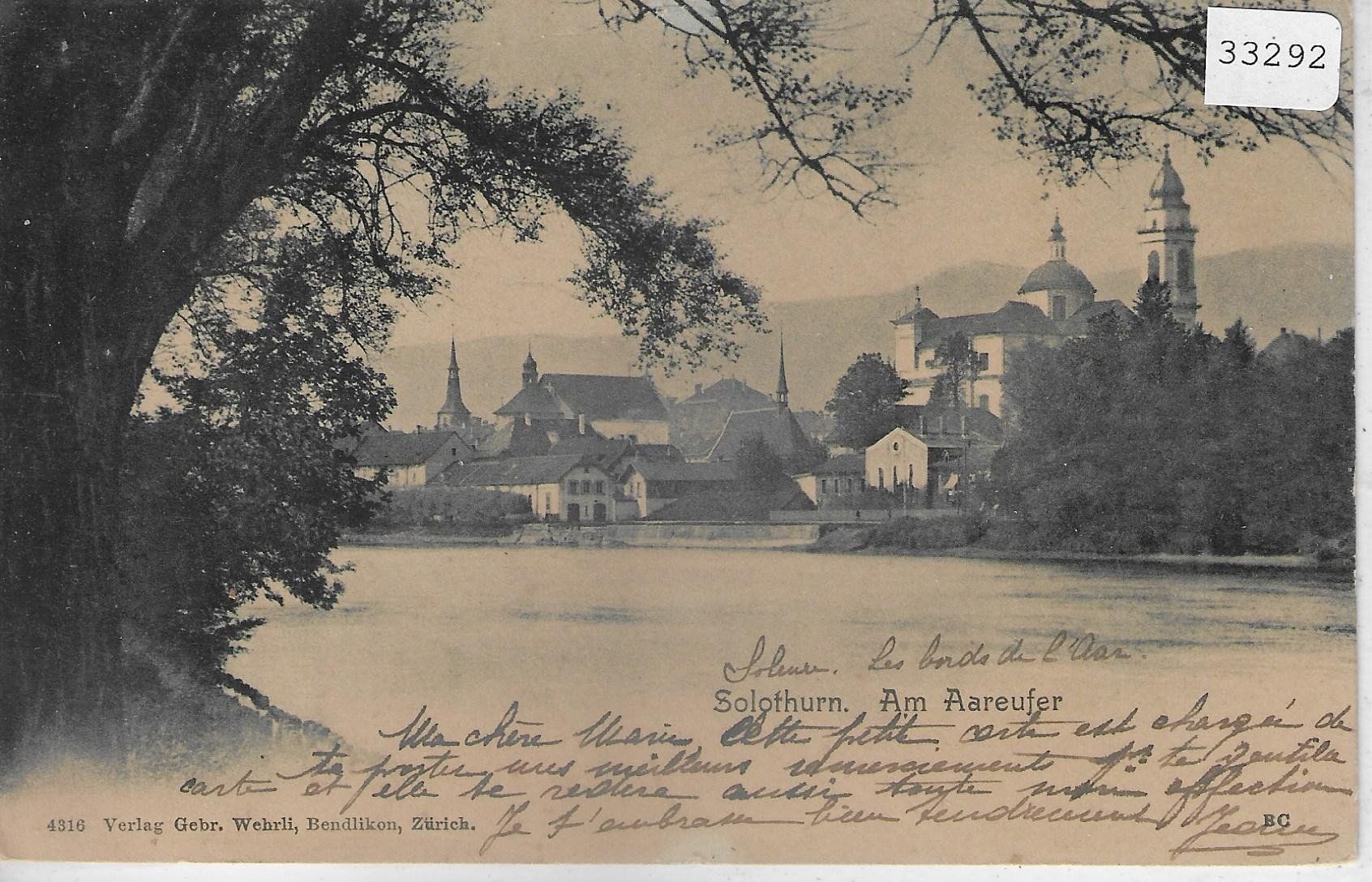 Cartoline postali: Solothurn - Am Aareufer – Usato da Ettingen venduto da Kartenplanet