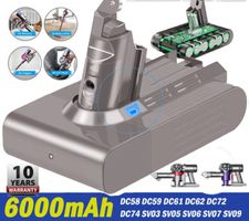 + 6000mAh Für DYSON V6 Akku DC58 DC59 DC61 DC62 DC72 SV03