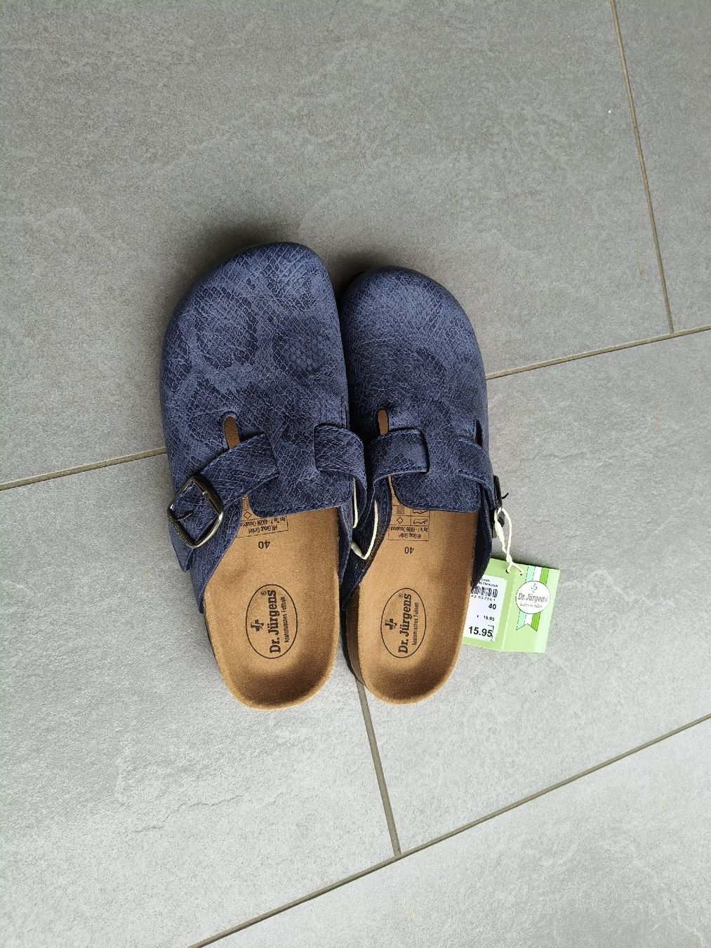 Scarpe da uomo: neue Korkschlarpen Gr 40 – Nuovo e nell'imballaggio originale da Riehen venduto da India13 1