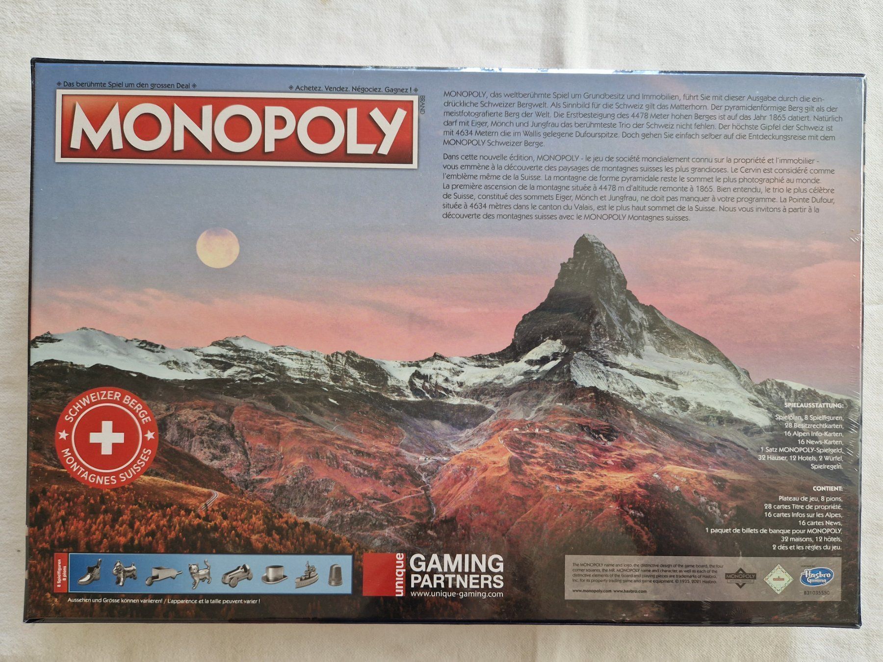 Hasbro Giochi: Monopoly Schweizer Berge ORIGINALVERPACKT – Nuovo e nell'imballaggio originale da Rebstein venduto da Ajs_Toy_Palast_1 1