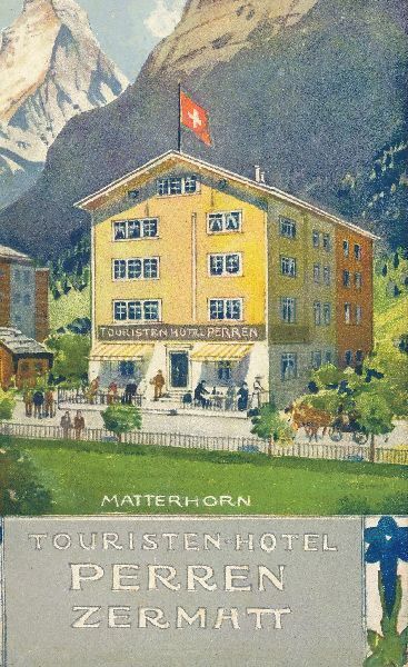 Cartes postales: Zermatt - Touristenhotel Perren + c1910 – D'occasion à Emmenbrücke par teestube