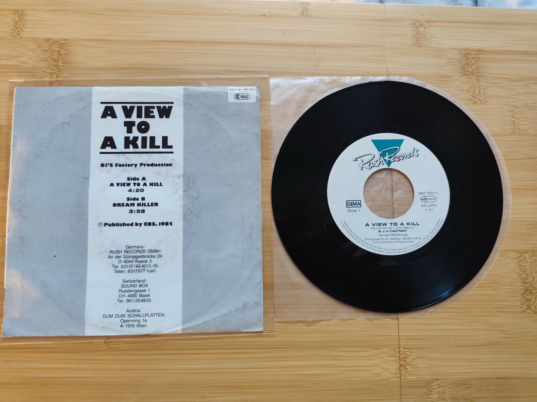 Schallplatten: D.J.'s Factory – A View To A Kill – Gebraucht aus Emmenbrücke von lamorak 1
