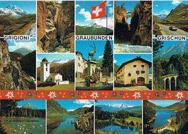 Graubünden: 14-Bilder-AK