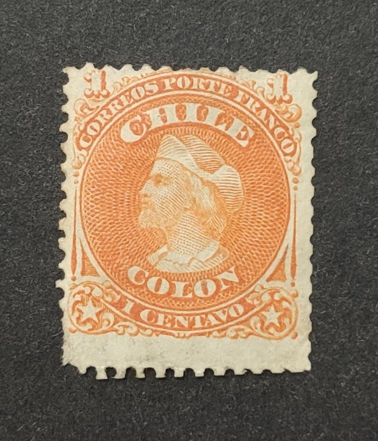 Alle Briefmarken: Chile 1867, Columbus 1c ungestempelt – Gebraucht aus Wil SG von Zazal