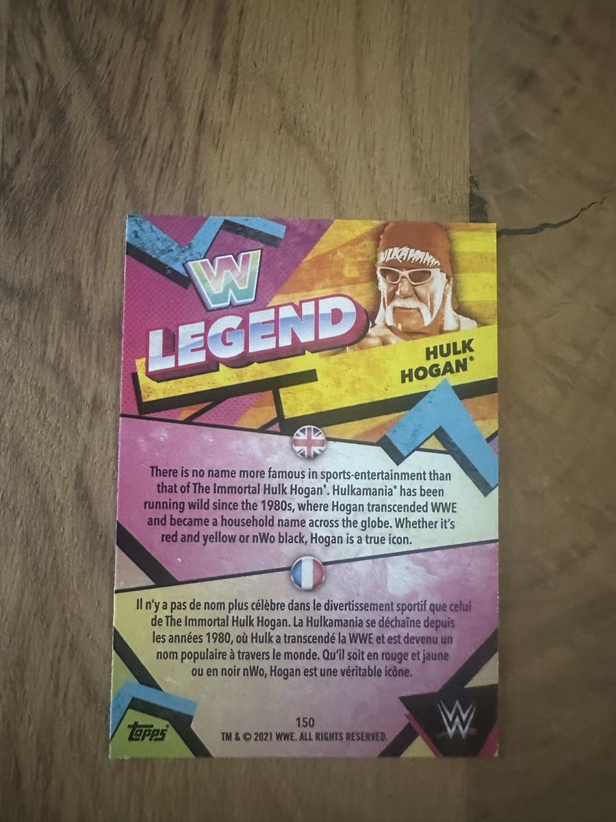 Topps Carte collezionabili: Hulk Hogan Topps Legend – Nuovo (secondo la descrizione) da Luzern venduto da LuzernTCGLab 1