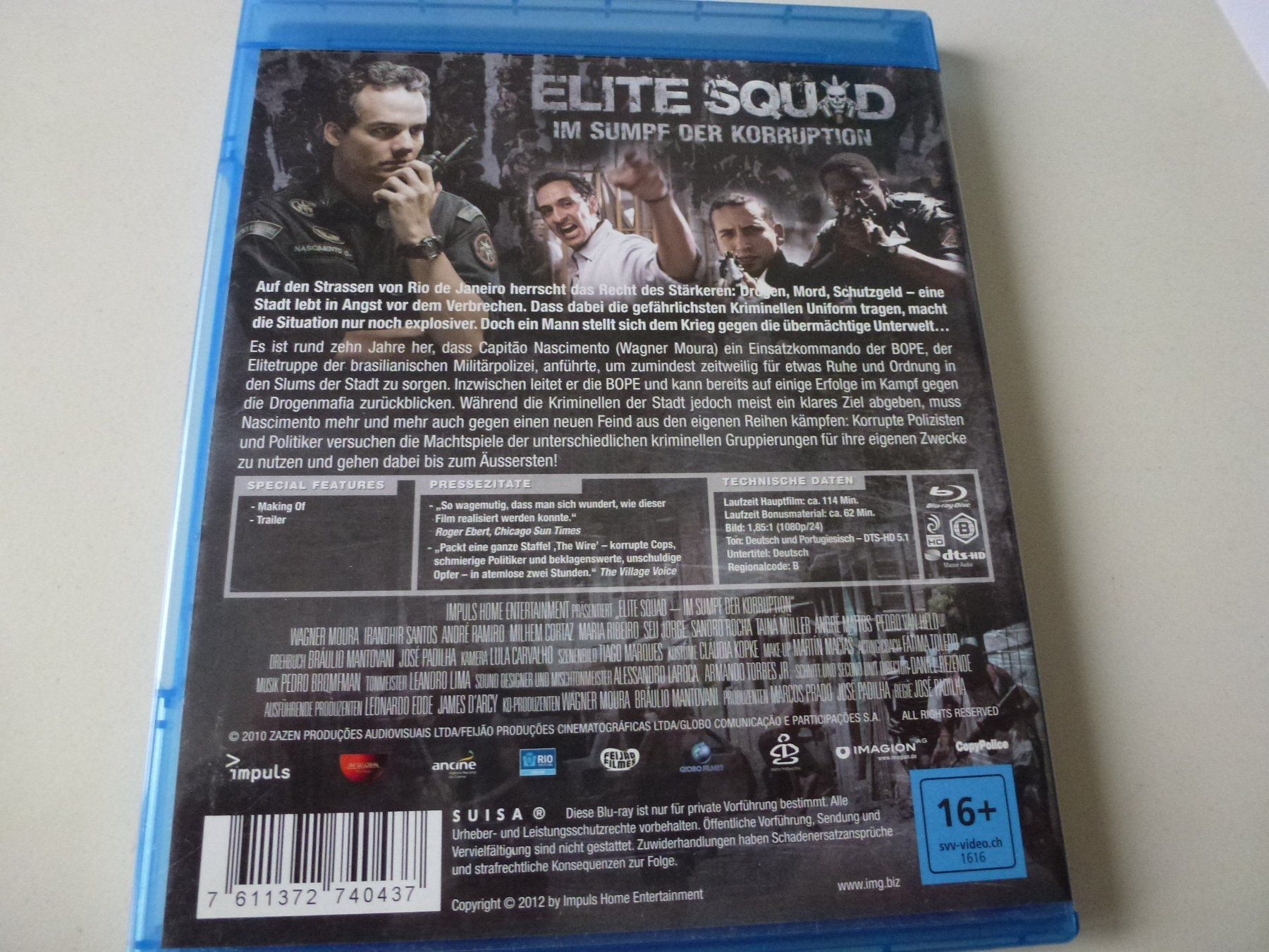Tutti i DVDs: Elite Squad 2 - Im Sumpf der Korruption (Blu-Ray) – Nuovo (secondo la descrizione) da Bern venduto da Frebo 1