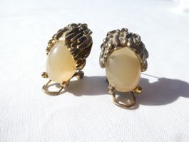 Vintage Ohrstecker mit Stein, Modeschmuck