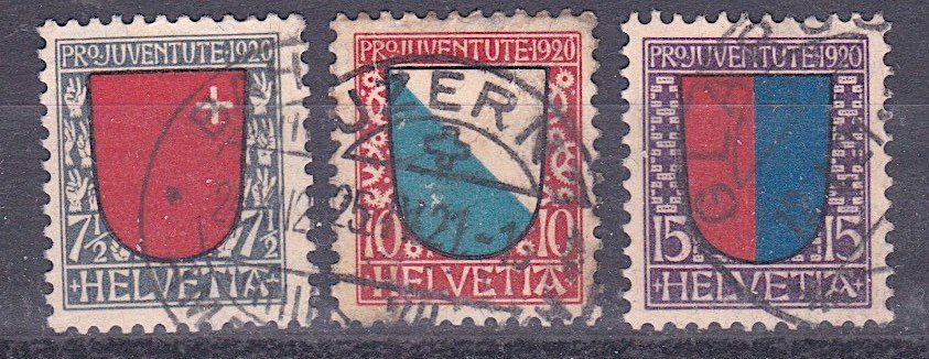 Alle Briefmarken: PJ 1920 gestempelt. Kat. Fr. 50.-. – Gebraucht aus Richterswil von Dyaris2025
