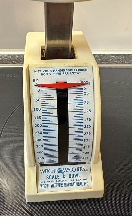 Vintage Weight Watchers Scale and Bowl, Made in USA, Weight