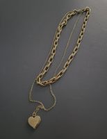 Kette Guess Herz Anhänger Gold Damen Schmuck neuwertig