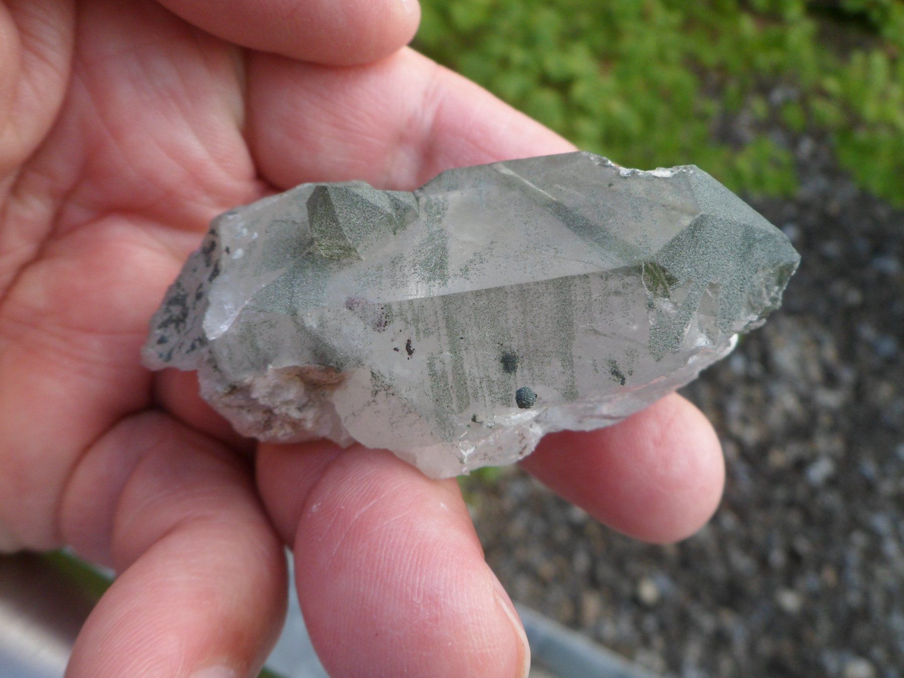 Minerali & Pietre curative: Bergkristall, Anhydritholnadel, Schweiz, Selten – Usato da Affoltern am Albis venduto da Fossil60 6