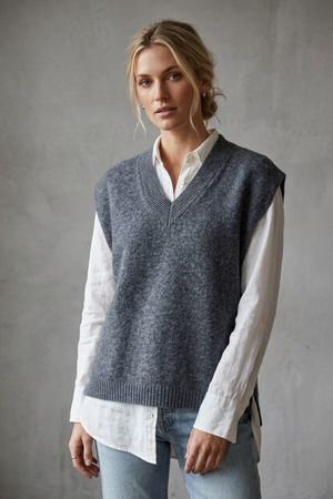 Mega coole & stylische Strickweste aus 100% Wolle eher Gr.M