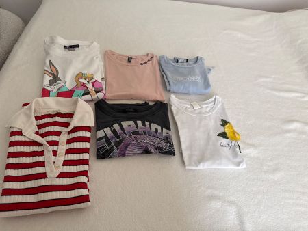 6 T-Shirts Damen verschiedene Mark Grösse M guter Zus...