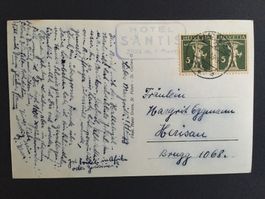 Ansichtskarte mit Stempel  „Hotel Säntis“