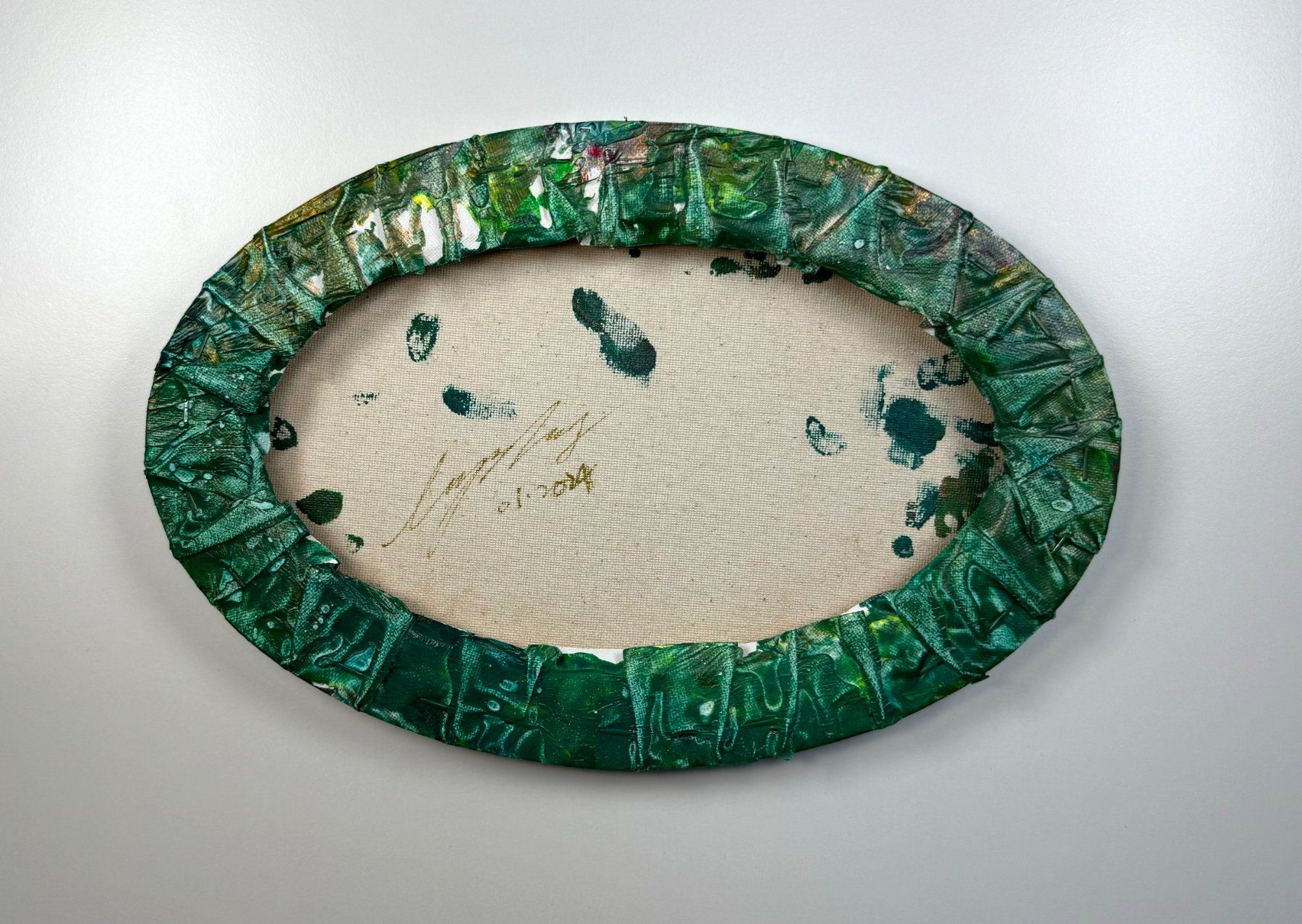 Gemälde: Acryl-Flüssigmalerei, Oval – Gebraucht aus Schlieren von MayaSheng1983 2