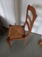 Chaise vintage en bois et paille véritable, impeccable!