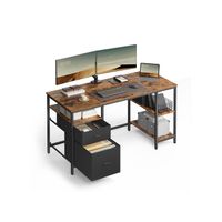 Computertisch Bürotisch Schreibtisch mit 3 Ablagen JORIS