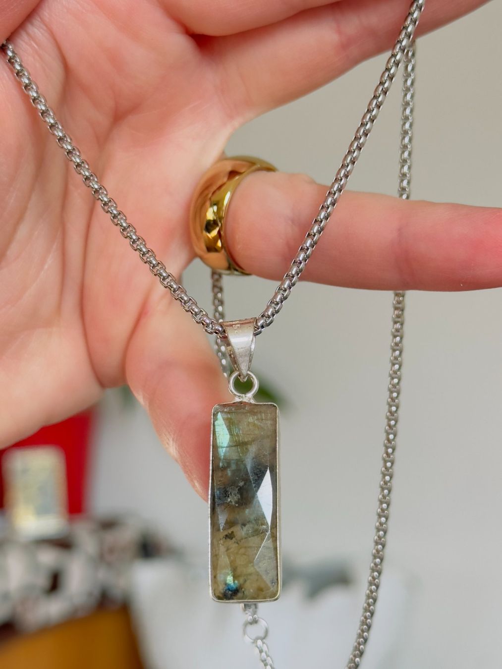 Catenine: Labradorite necklace – Nuovo e nell'imballaggio originale da Genève venduto da AGBERG 7