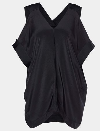 Roland Mouret black silk blend top size Six S