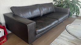 Ledersofa in braun, schlichtes schönes Design, gebraucht