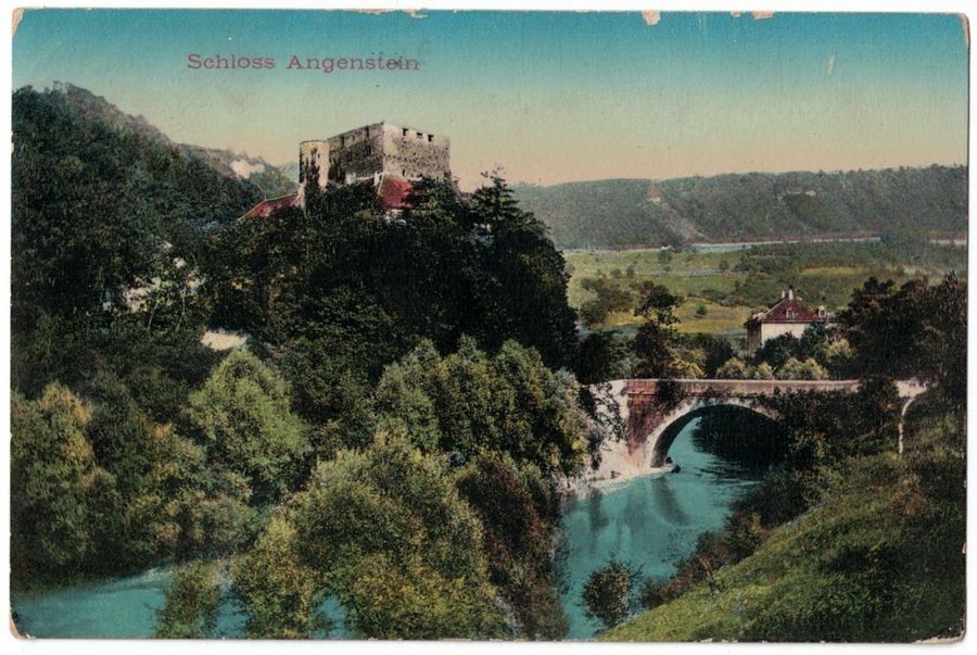 Ansichtskarten: Schloss Angenstein, gelaufen 1915 – Gebraucht aus Frauenfeld von POML