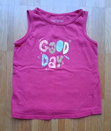🌿🌸 Sommer-Shirt Gr. 107-113 (ca. 5 Jahre) Pink, "Good Day'