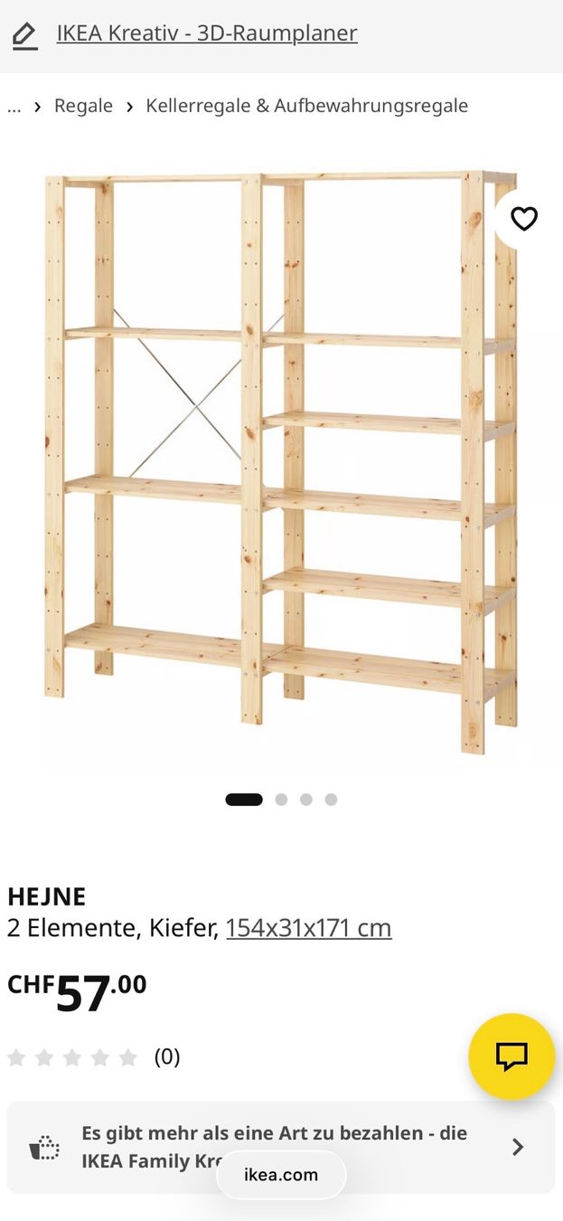 Ikea Étagères: HEJNE Regalsystem Kiefer, 2 Elemente – D'occasion à Zürich par JBblabla 2