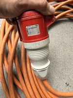 Starkstromkabel Verlängerungskabel 20m 32A Rot/Weiss Stecker