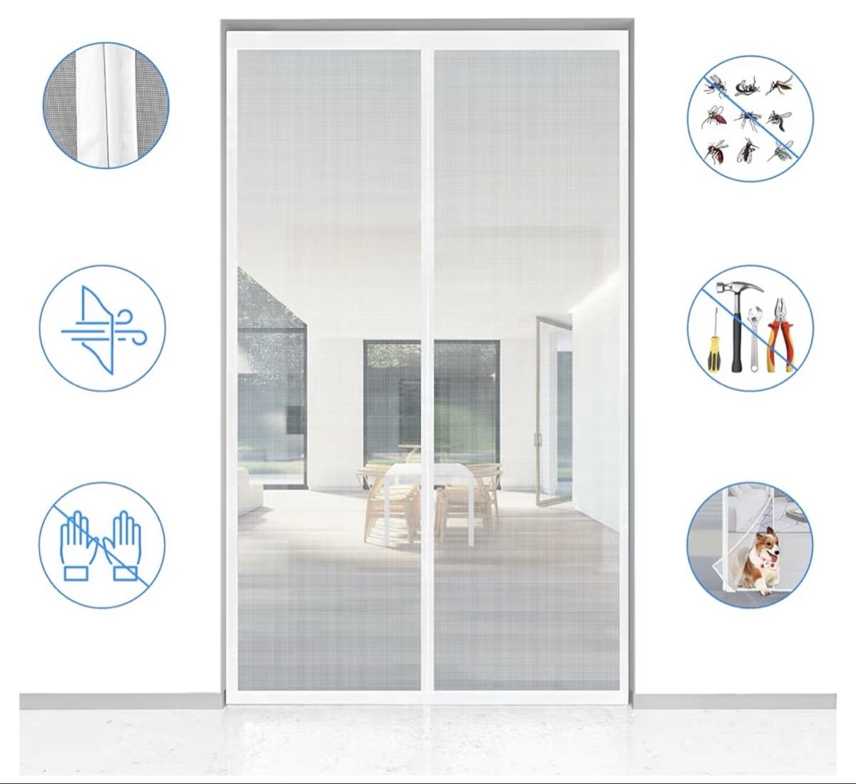 Altro per la casa: Magnetic Closure - 110cmx230cm -Keep Bugs Out! – Nuovo e nell'imballaggio originale da Wallbach venduto da Nenex 2