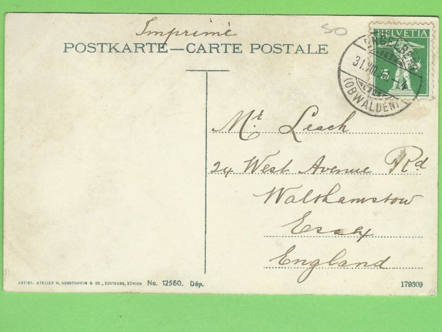 Cartoline postali: Engelberg, – Usato da Zürich venduto da t24_de 1