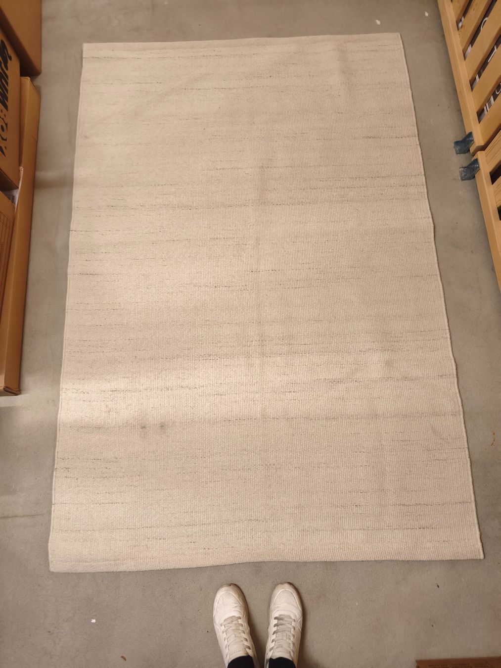 Tappeti: Gemütlicher Naturfaser-Teppich in hellem Beige – Usato da Glattpark(Opfikon) venduto da vrau 3