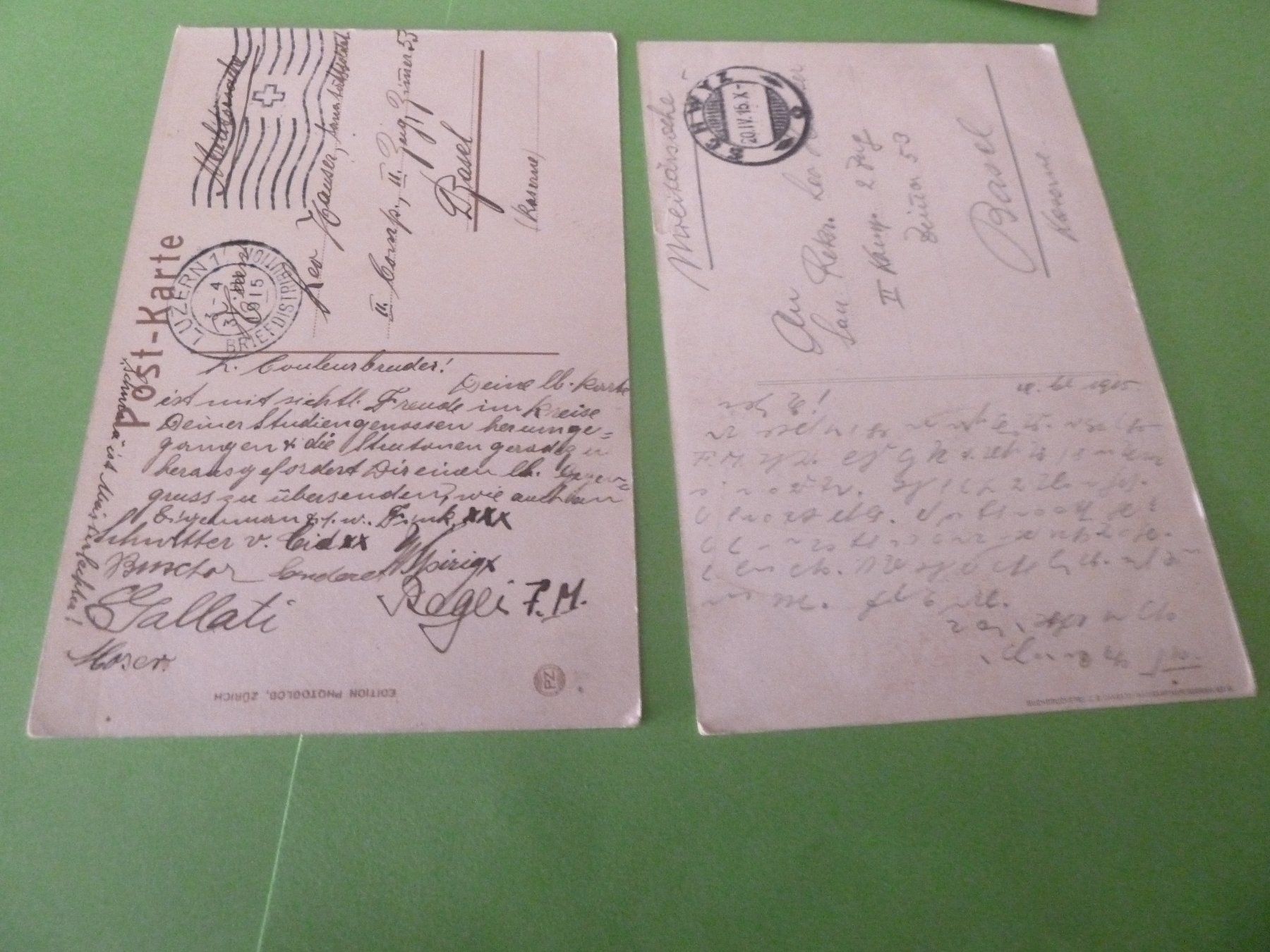 Cartes postales: Alte STUDENTENKARTEN -Tolle Farben – D'occasion à Rieden SG par jamilau 1