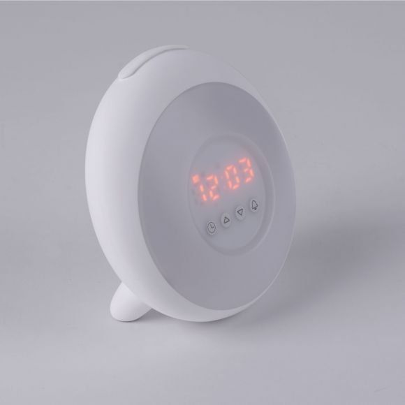 Sveglie: Dimmbare runde LED Wecker matt – Nuovo e nell'imballaggio originale da Werdenberg venduto da Siril1