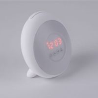 Dimmbare runde LED Wecker matt