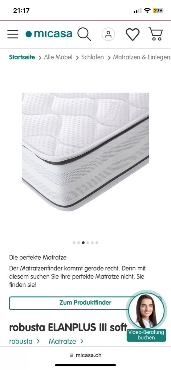 Micasa Materassi: Matratze robusta Elanplus Soft III Micasa – Usato da Binningen venduto da lebol0319 6