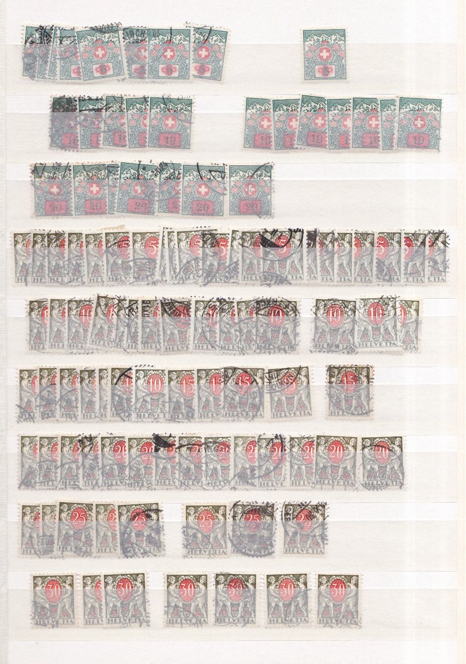 Tutti i francobolli: CH Briefmarken Lot "Portomarken" – Usato da Münchwilen AG venduto da Nesar 2
