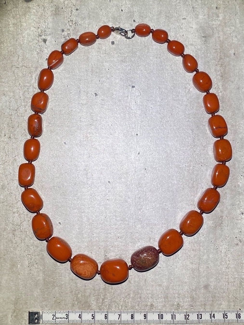 Catenine: Red Jaspis - Edelstein Halskette – Nuovo e nell'imballaggio originale da Laax GR venduto da krippenfiguren-laax