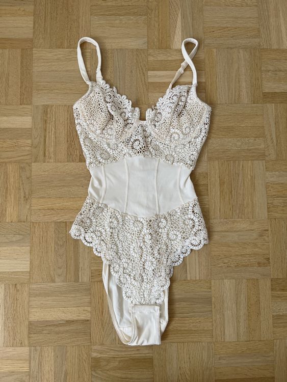 Body Spitzenbody Verona Gr. 34/M beige Spitze Vintage 90er (Gebraucht ...
