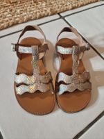 Sandales "Pom d'Api", cuir doré brillant, taille 31