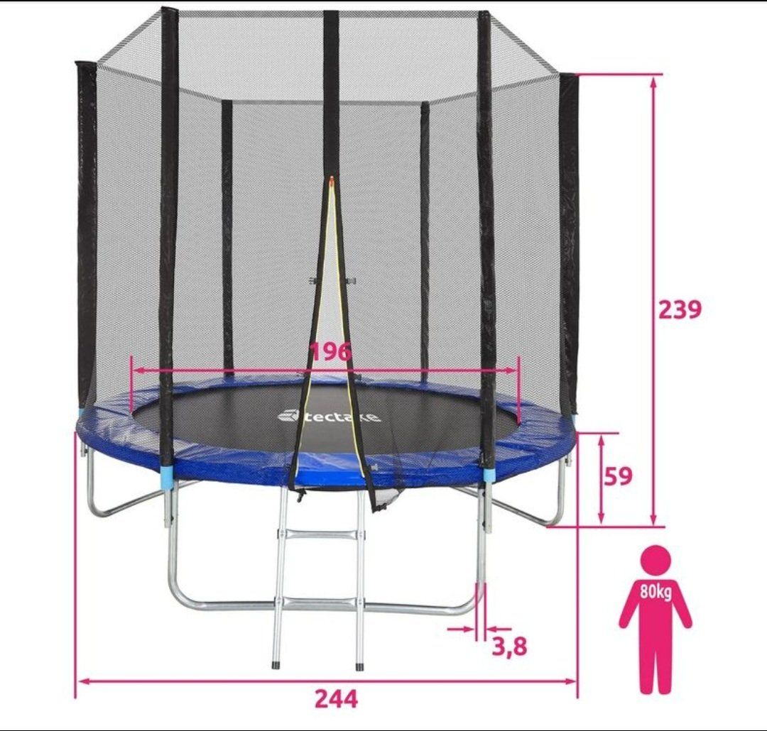 Trampolini: Tectake Trampolin 2.44m – Usato da Stäfa venduto da Espresso_Macchiato 2