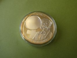 versilberte Medaille 50 mm PP,   Henry Dunant