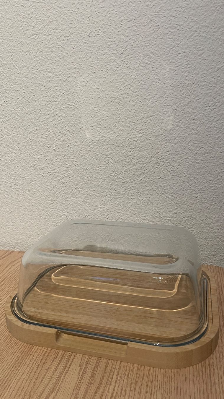 Sonstiges Geschirr: Käsebox: Glasform mit Holzbrett – Gebraucht aus Oberkirch LU von Rahelf01 1