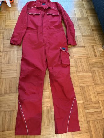Roter Arbeitsoverall von James&Nicholson Grösse 52