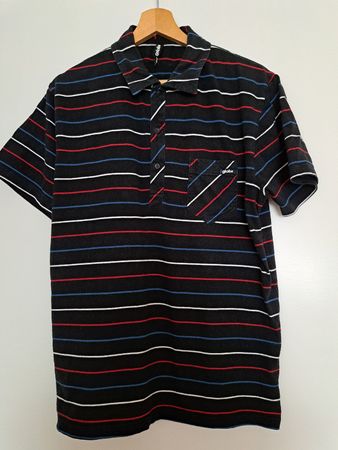 Globe Poloshirt Gr. L schwarz mit Streifen