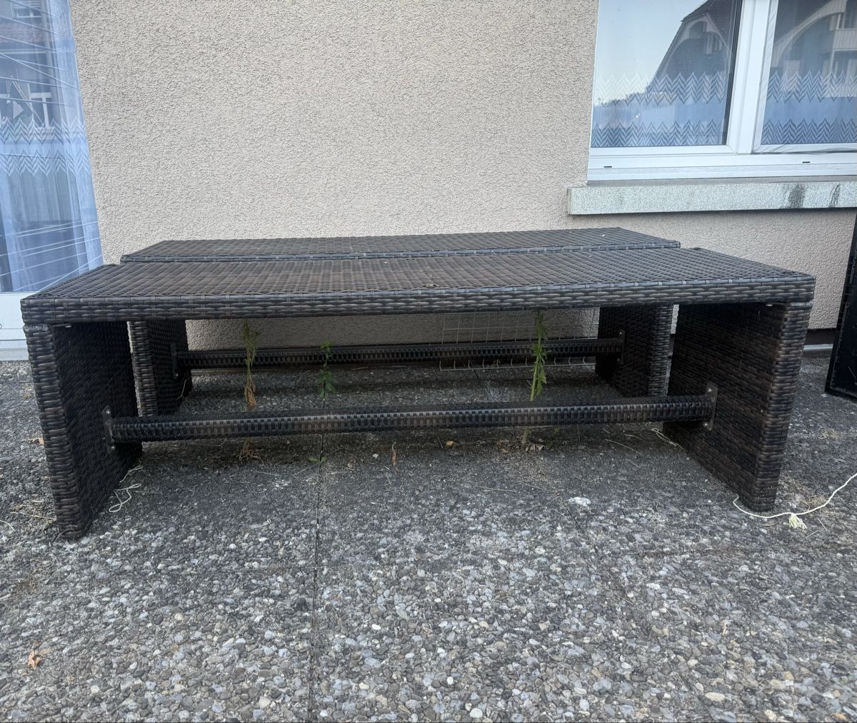 Bancs: Rattan Sitzbänke braun 2er Set für Garten oder Balkon – D'occasion à Ebikon par cha_cvj6 2